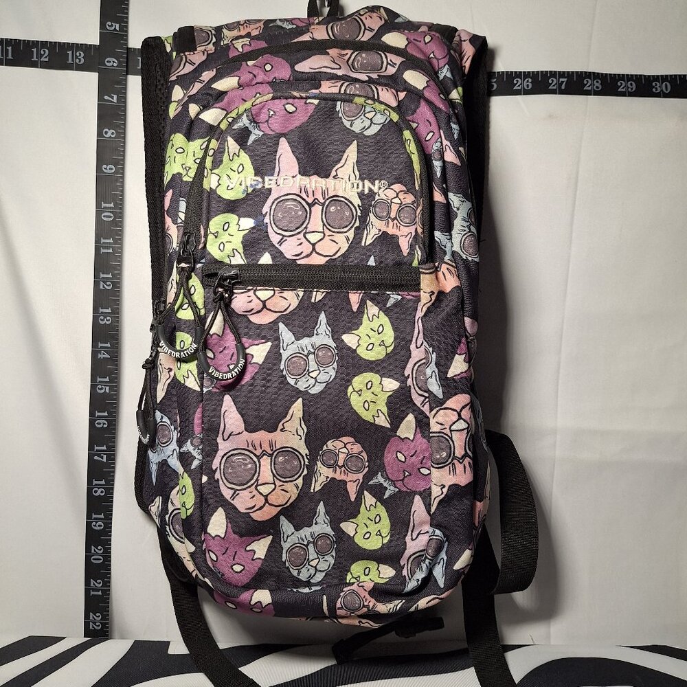 Vibedration Hydration Backpack w/o bladder - Cat pattern - Used